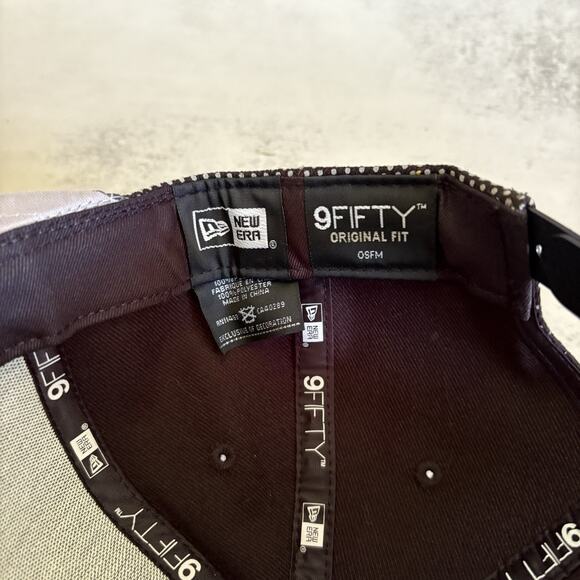 New Era Los Angeles Dodgers Black and Silver 9FIFTY Snapback Hat One Size - Picture 6 of 7